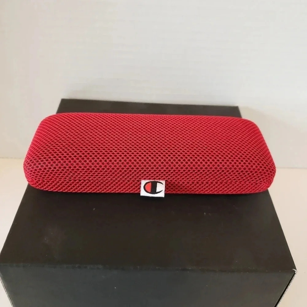Champion Black/Red Clamshell Eyeglasses Case.